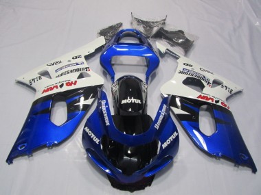 ABS Kit Carenatura Moto Suzuki GSXR 600 K1 K2 K3 01-03 - Blu Bianco Motul