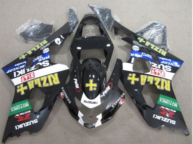 ABS Moto Plastica & Carena Suzuki GSXR 600 K4 04-05 - Nero Giallo Rizla