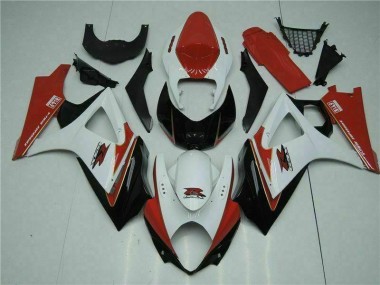 ABS Moto Plastica & Carene Suzuki GSXR 1000 K7 07-08 - Rosso Bianco