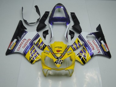 Carene Moto Honda CBR 600 F4i 01-03 - Giallo Bianco Nastro Azzurro