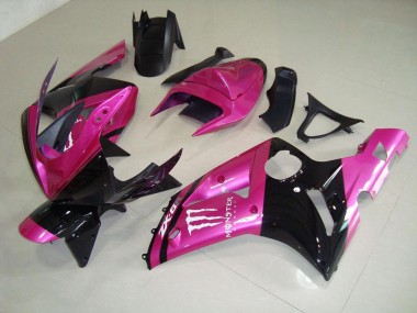 Carene Moto Kawasaki ZX6R 03-04 - Rosa Nero Monster