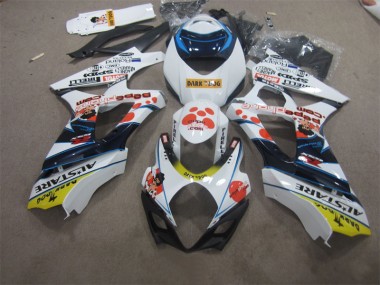 Carene Moto Suzuki GSXR 1000 K7 07-08 - Bianco Blu Dark Dog