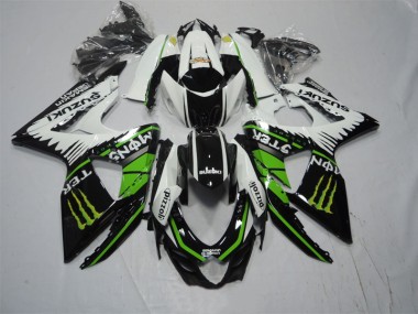 Carene Moto Suzuki GSXR 1000 K9 09-16 - Nero Bianco Verde Monster Pizzoli