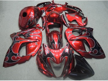 Carene Moto Suzuki GSXR 1300 Hayabusa 08-19 - Rosso Nero Fiamma