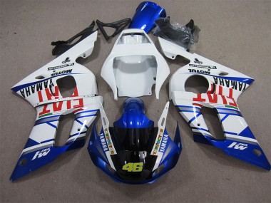 Carene Moto Yamaha R6 98-02 - Bianco Blu Fiat 46