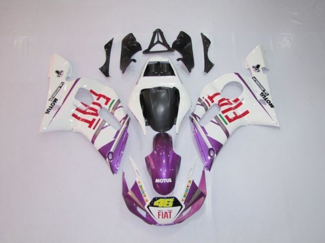 Carene Moto Yamaha R6 98-02 - Bianco Viola Fiat 46