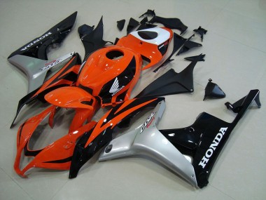 Kits Carenatura Moto Iniezione Honda CBR 600 RR 07-08 - Arancia Argento Nero