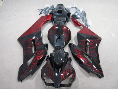 Kits Carenatura Motocicletta Completo ABS Honda CBR 1000 RR 04-05 - Nero Rosso Fiamma